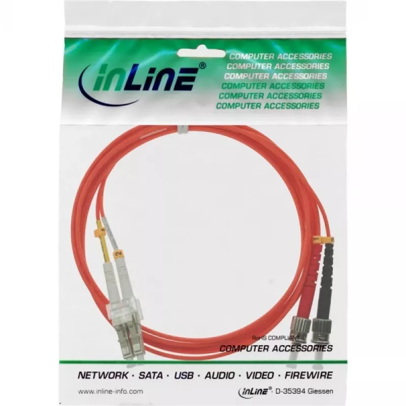 Cable de fibra óptica dúplex InLine LC/ST 50/125µm OM2 2m