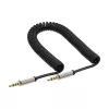 Cable de audio en espiral fino InLine 3,5 mm conector macho / conector macho 4 polos estéreo 0,5 m