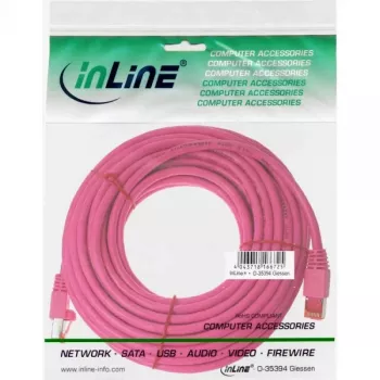 Cable de red InLine S/FTP PiMF Cat.6 250MHz PVC cobre rosa 10m