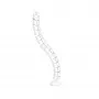 Canaleta de cables, InLine 59997C canaleta vertical flexible para mesa, 2 compartimentos, 0,80 m, blanca