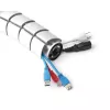 Canaleta de cables, InLine 59997C canaleta vertical flexible para mesa, 2 compartimentos, 0,80 m, blanca