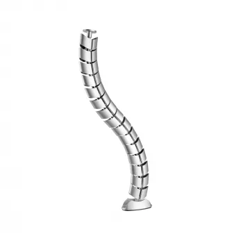Guía de cables flexible InLine, vertical para mesas, 2 compartimentos, 0,80 m plateada