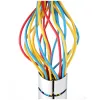 Guía de cables flexible InLine, vertical para mesas, 2 compartimentos, 0,80 m plateada
