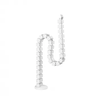 Canaleta de cables para mesas de altura regulable InLine 4 compartimentos, blanca, longitud 1,28 m