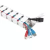 Canaleta de cables para mesas de altura regulable InLine 4 compartimentos, blanca, longitud 1,28 m