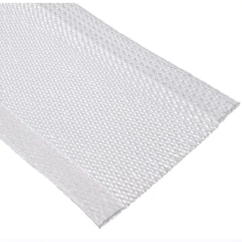 InLine Funda de tela para cables con cierre de velcro, 1 m x 40 mm, blanco