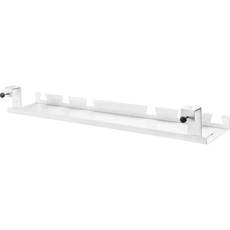 Canaleta para cables/bandeja para montaje bajo mesa InLine 131×590×74 mm, blanco