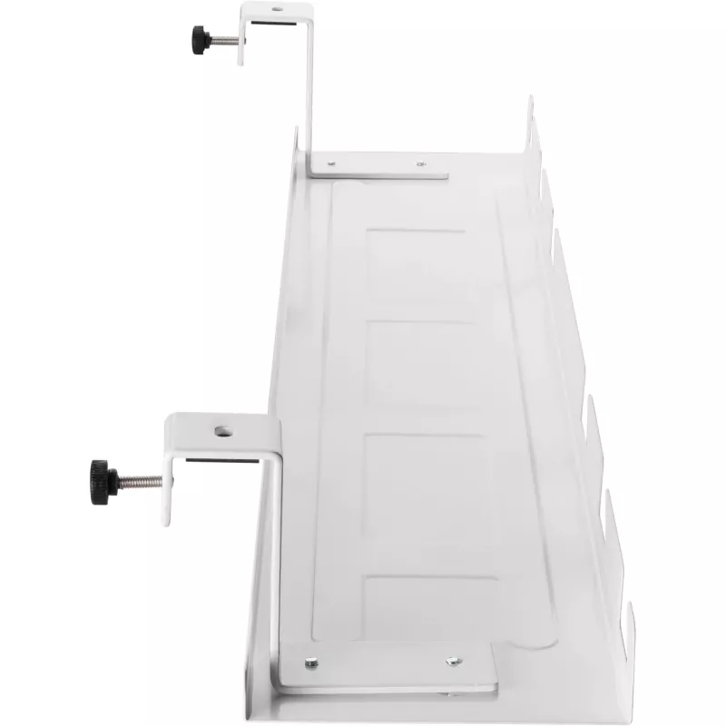 Canaleta para cables/bandeja para montaje bajo mesa InLine 131×590×74 mm, blanco