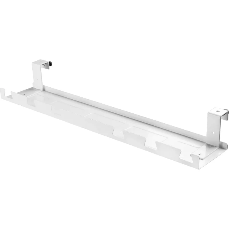 Canaleta para cables/bandeja para montaje bajo mesa InLine 131×590×74 mm, blanco