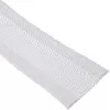 Funda para cables InLine 1 m × 25 mm, tubo de tela con cierre de velcro, blanco