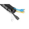 InLine tubo para cables flexible, vertical para mesas, 2 cámaras, 0,80 m negro