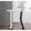 InLine tubo para cables flexible, vertical para mesas, 2 cámaras, 0,80 m negro