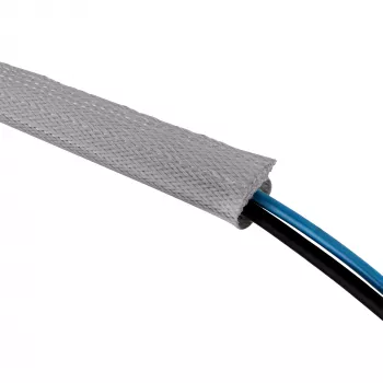 InLine canaleta para cables, tubo textil con cierre de velcro, 1 m x 25 mm gris