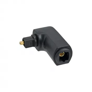 InLine adaptador de cable de audio óptico Toslink conector macho / conector hembra 90° en ángulo