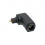 InLine adaptador de cable de audio óptico Toslink conector macho / conector hembra 90° en ángulo