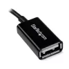 StarTech.com adaptador host Micro USB a USB OTG de 5in M/F, 0,127 m, Micro-USB B, USB A, USB 2.0, 0,48 Gbit/s, negro