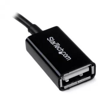 StarTech.com adaptador host Micro USB a USB OTG de 5in M/F, 0,127 m, Micro-USB B, USB A, USB 2.0, 0,48 Gbit/s, negro