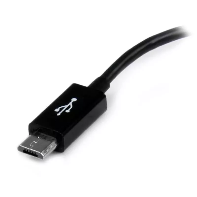 StarTech.com adaptador host Micro USB a USB OTG de 5in M/F, 0,127 m, Micro-USB B, USB A, USB 2.0, 0,48 Gbit/s, negro