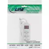 InLine regleta de enchufes SUIZA, 3 tomas, con interruptor, 1,5 m, blanco