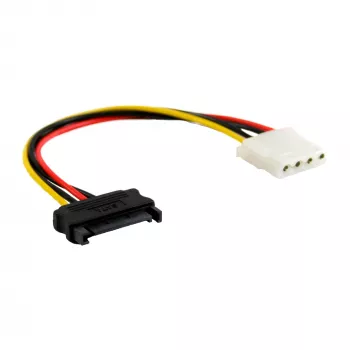 Cable adaptador de alimentación SATA 15 polos conector hembra / 4 polos conector macho 0,30m InLine 29669A