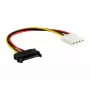 Cable adaptador de alimentación SATA 15 polos conector hembra / 4 polos conector macho 0,30m InLine 29669A