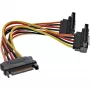 InLine cable de alimentación SATA en Y conector hembra SATA / 2x conector macho SATA con bloqueo 0,30 m