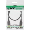 InLine cable USB 2.0, AM/AM, negro, contactos dorados, 2 m