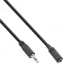 InLine Cable adaptador de audio 4 polos 2,5mm conector macho / 4 polos 3,5mm conector hembra 3m