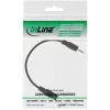 InLine Cable adaptador de audio 4 polos 2,5mm conector macho / 4 polos 3,5mm conector hembra 3m