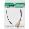 InLine Cable adaptador de audio para headset 3,5 mm conector macho 4 polos / 2x 3,5 mm, negro, 2 m