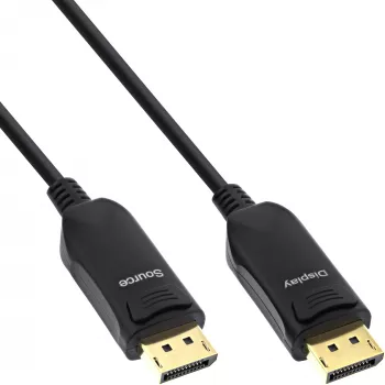 InLine Cable DisplayPort 1.4 AOC, 8K4K, negro, 25 m