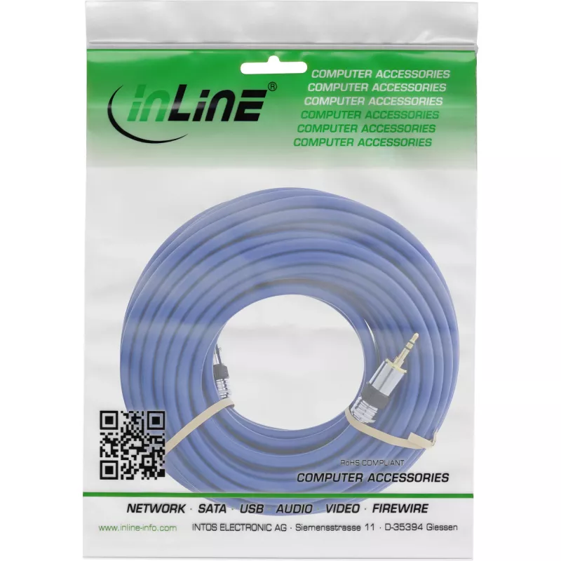 InLine Cable de audio Premium 3,5 mm jack conector macho / macho 15 m