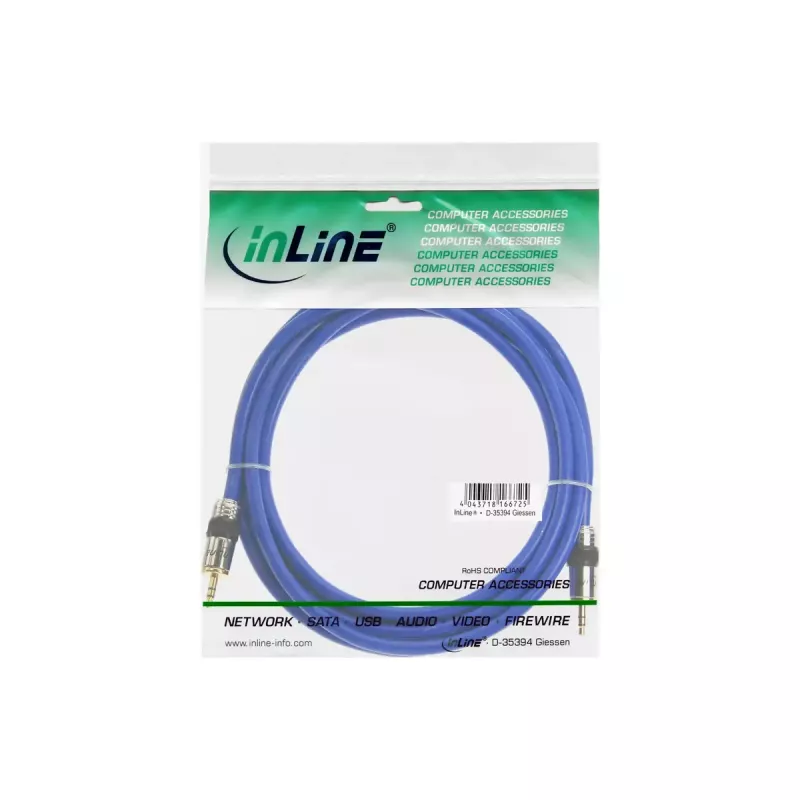 InLine Cable de audio Premium 3,5 mm jack conector macho / macho 10 m