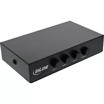 InLine Conmutador USB 2.0 manual dispositivo USB-A a 4 ordenadores con cable