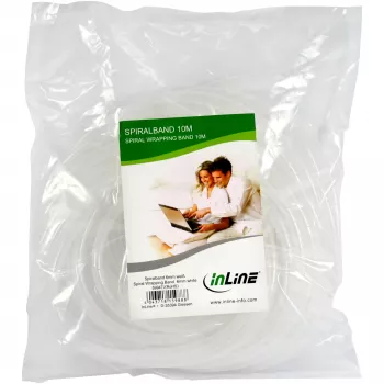 InLine cinta espiral para cables 10m natural 18mm, blanco, 10000 mm, 18 mm, 585 g, 350 mm, 360 mm