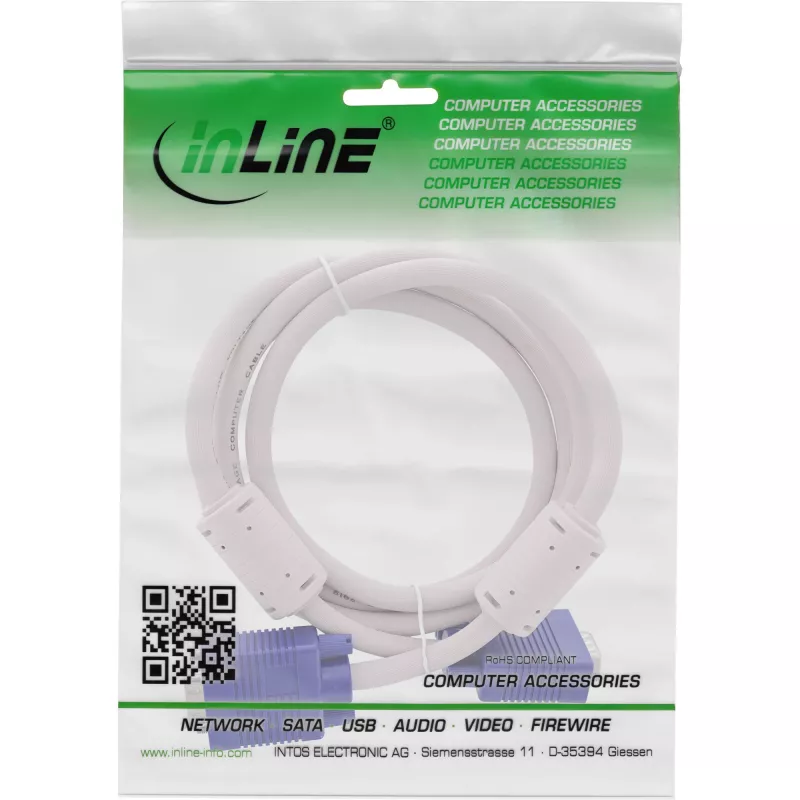 InLine cable S-VGA 15 HD gris conector macho/conector macho 2 m