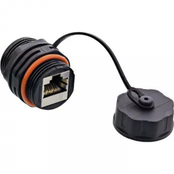 InLine acoplador de latiguillo Cat.6A, impermeable IP68, para aplicaciones industriales