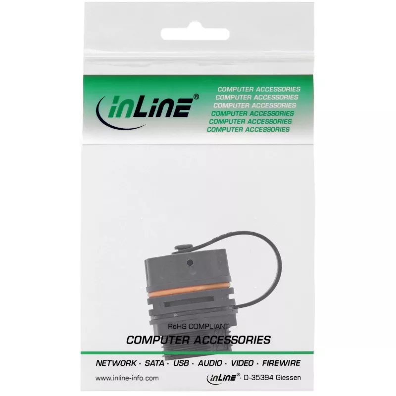 InLine acoplador de latiguillo Cat.6A, impermeable IP68, para aplicaciones industriales