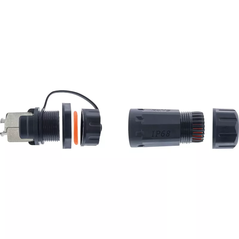 InLine set de acopladores Cat.6A, impermeable IP68, 2x RJ45 H/H, 1:1