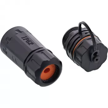 InLine acoplador Cat.6A, impermeable IP68, 2x RJ45 H/H, 1:1