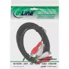 InLine cable de audio 2x conector macho RCA / conector hembra 5m, conector macho, 2 x RCA, conector hembra, 5 m, negro