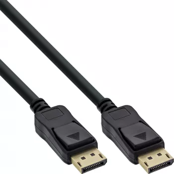 InLine pack a granel de 30 uds. cable DisplayPort, 4K2K, negro, contactos dorados, 2 m