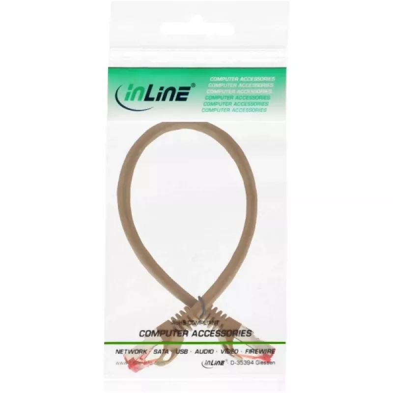 Cable de red InLine S/FTP PiMF Cat.6 250MHz PVC cobre marrón 0,25 m