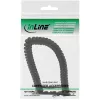 Cable espiral InLine RJ10 directo macho / macho, negro, hasta 4 m