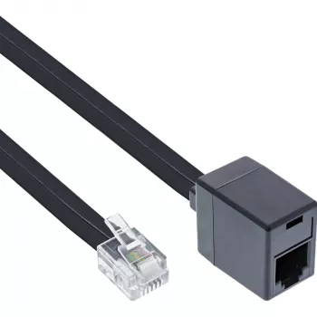 Cable modular InLine RJ12 6P6C macho/hembra 2 m