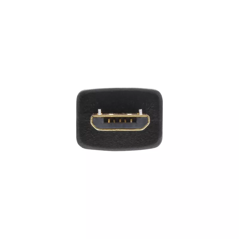 Cable plano Micro USB 2.0 InLine USB A / Micro-B, negro / dorado, 1 m