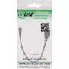Cable USB 2.0 InLine, hembra A / Mini-5-pin macho, 0,2 m, 0,2 m, Mini-USB B, USB A, USB 2.0, macho/hembra, negro