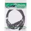 Cable de alimentación en Y InLine CEE 7/7 macho acodado / 3 polos IEC C13 y C5 macho, 2 m