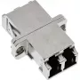 Adaptador de fibra óptica InLine metal dúplex LC/LC SM casquillo cerámico con brida