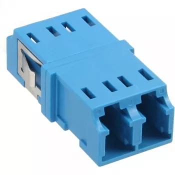 Adaptador de fibra óptica dúplex LC/LC SM casquillo cerámico azul InLine 89989D